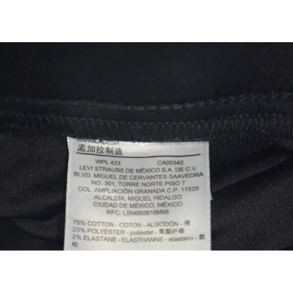 New Levi's Gold Label Womens Sz 16 L Shaping Pull On Skinny Black Jeans - Picture 5 of 7